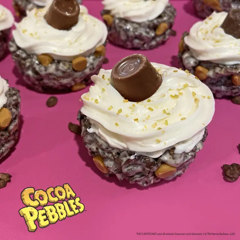 Caramel Cocoa Pebbles Cupcakes Recipe