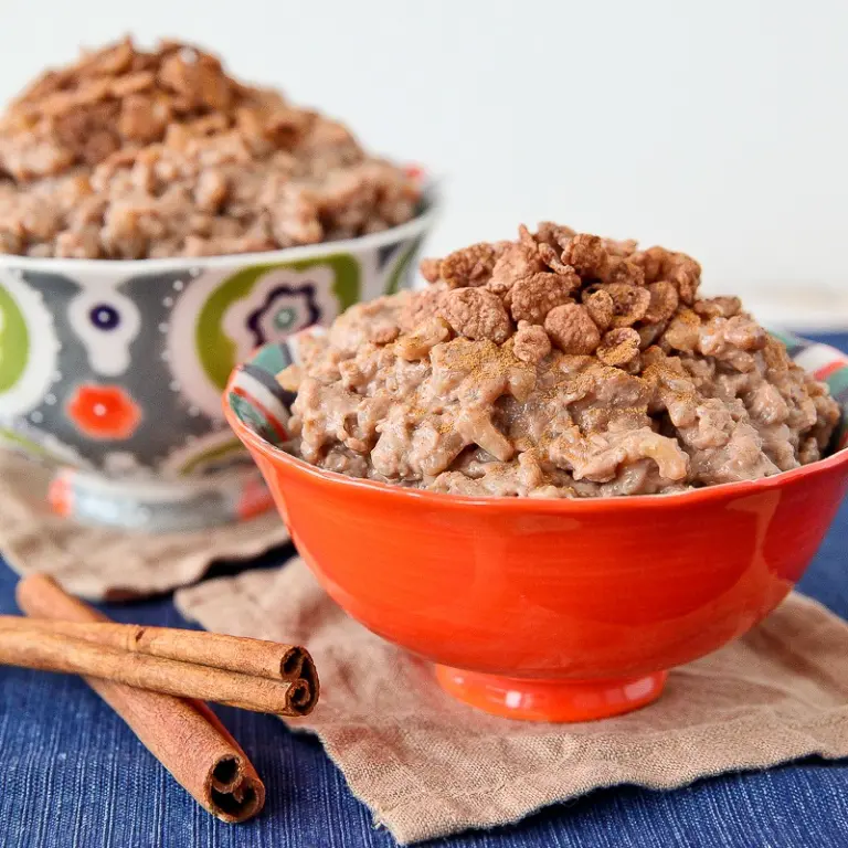 Café© and Cocoa PEBBLES™ rice pudding recipe