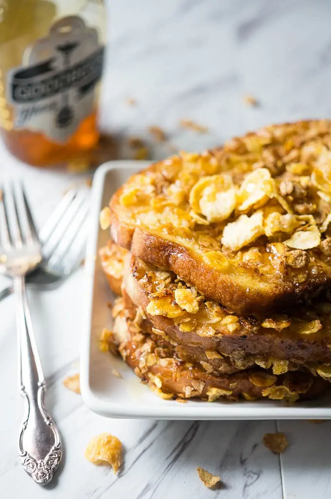 Honey Bunches of Oats cereal crusted french toast recipe
