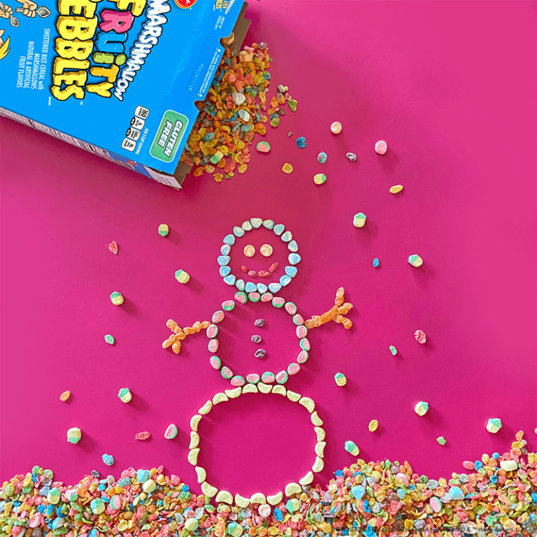 Marshmallow Fruity PEBBLES™ Snowman Craft