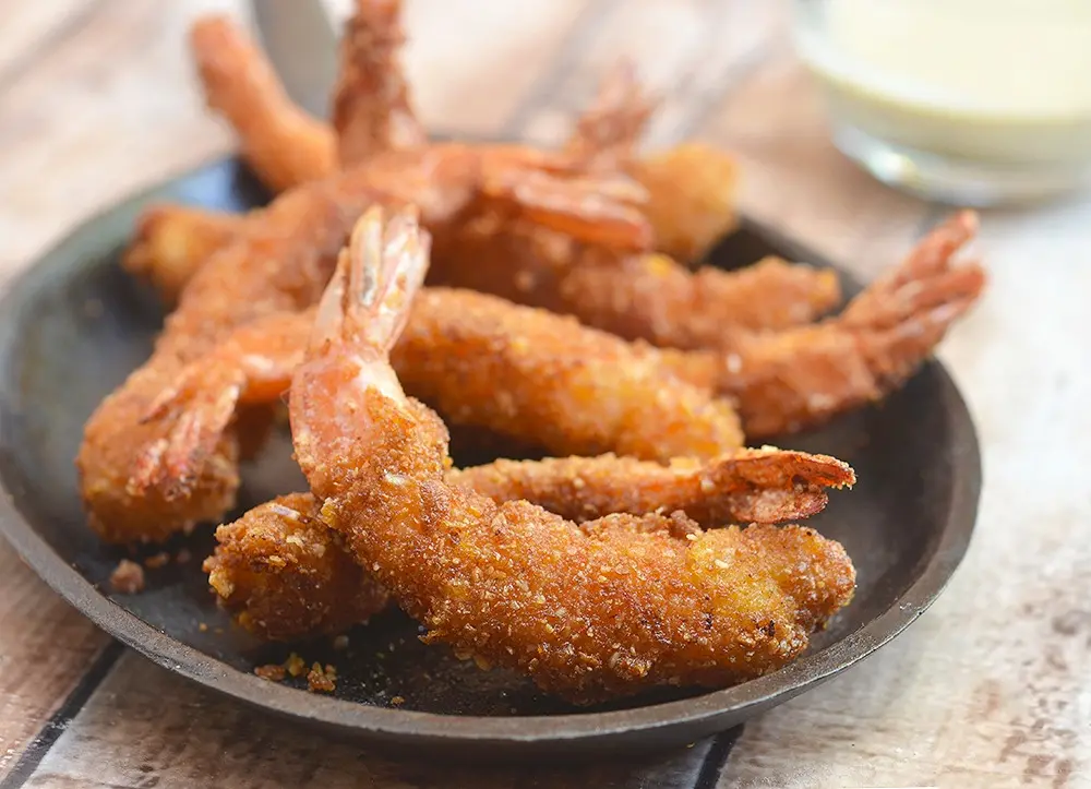 Crispy Cereal-Crusted Shrimps
