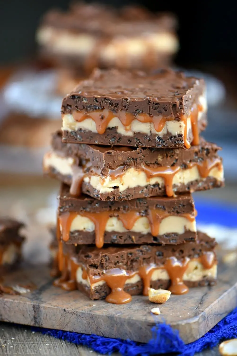 No Bake Snickers Crunch Bars Recipe