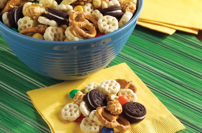 Honeycomb holiday sweet and crunchy snack mix recipe