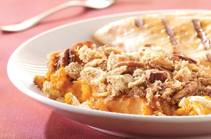 Streusel baked winter squash Shredded Wheat recipe