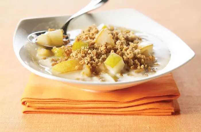 Grape Nuts warm pears recipe