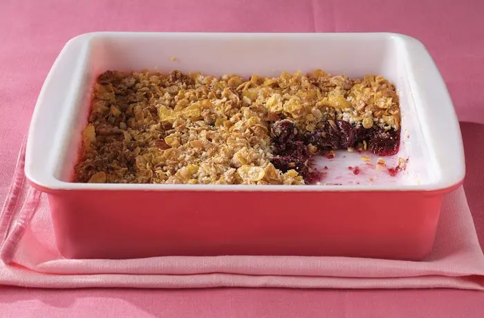 Honey Bunches of Oats cherry almond crisp recipe