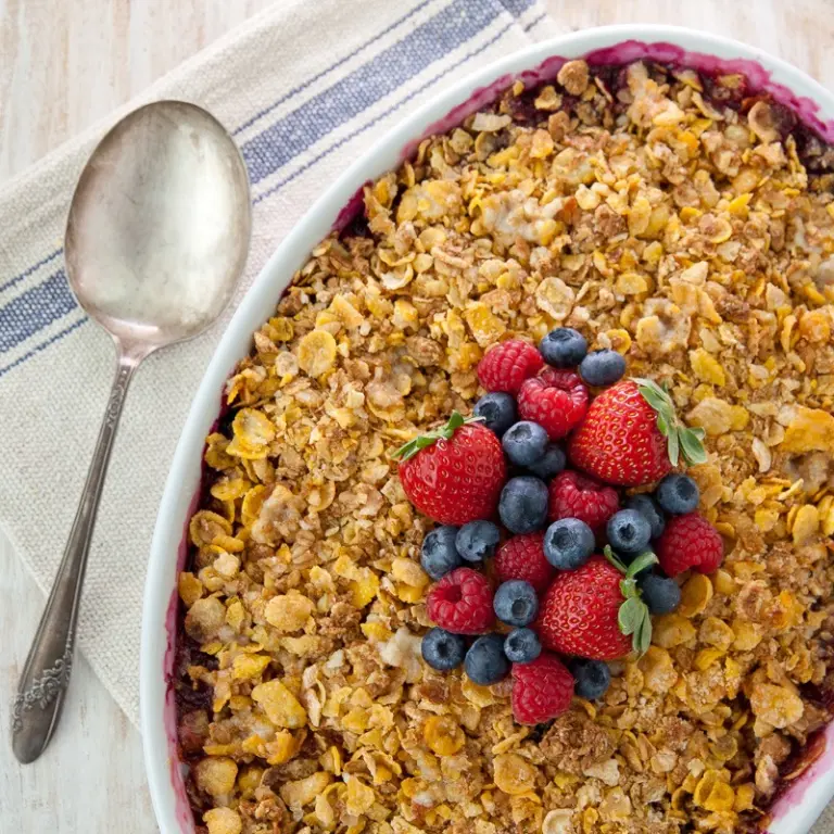 Honey Bunches of Oats triple berry crisp recipe