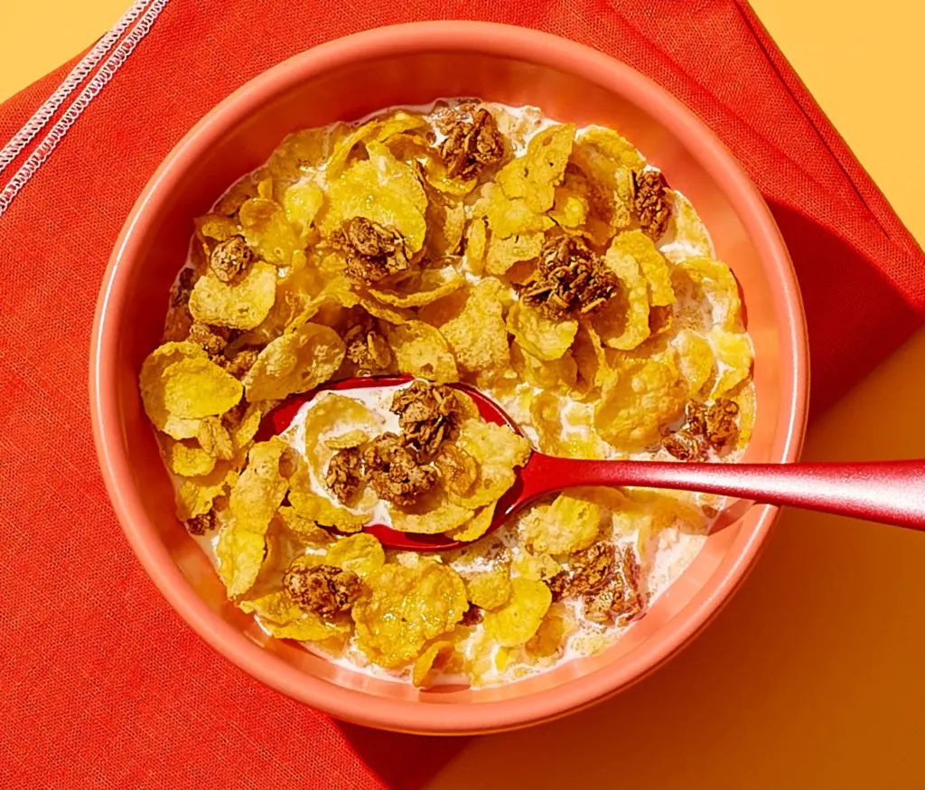 Honey Bunches of Oats cereal in a bowl