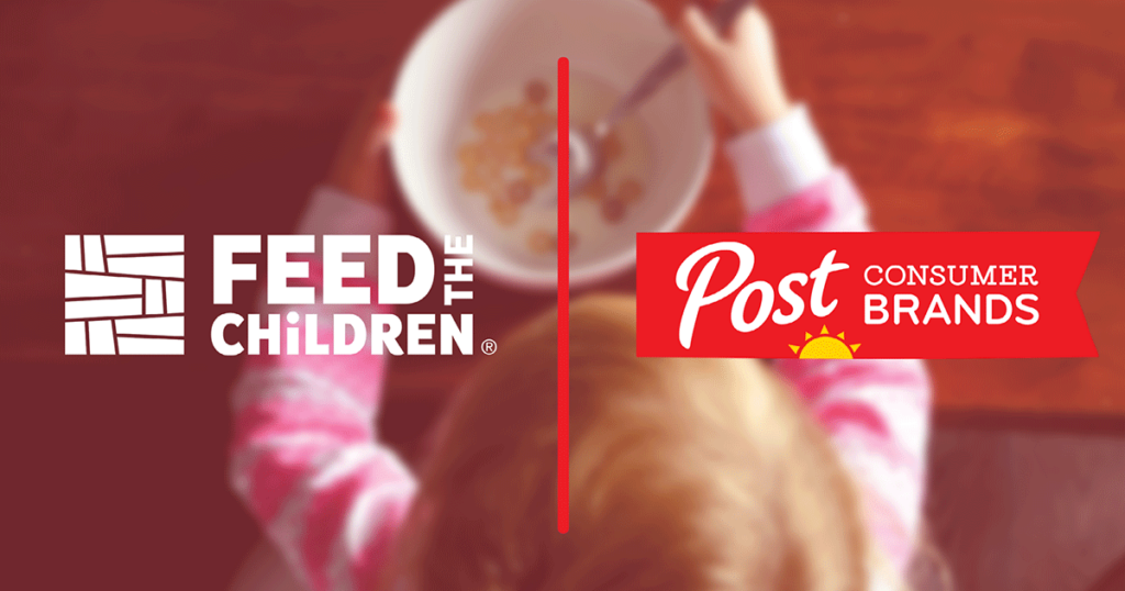 Post partners with Feed the Children
