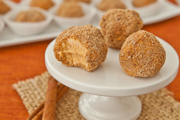 Grape-Nuts pumpkin cheesecake bites