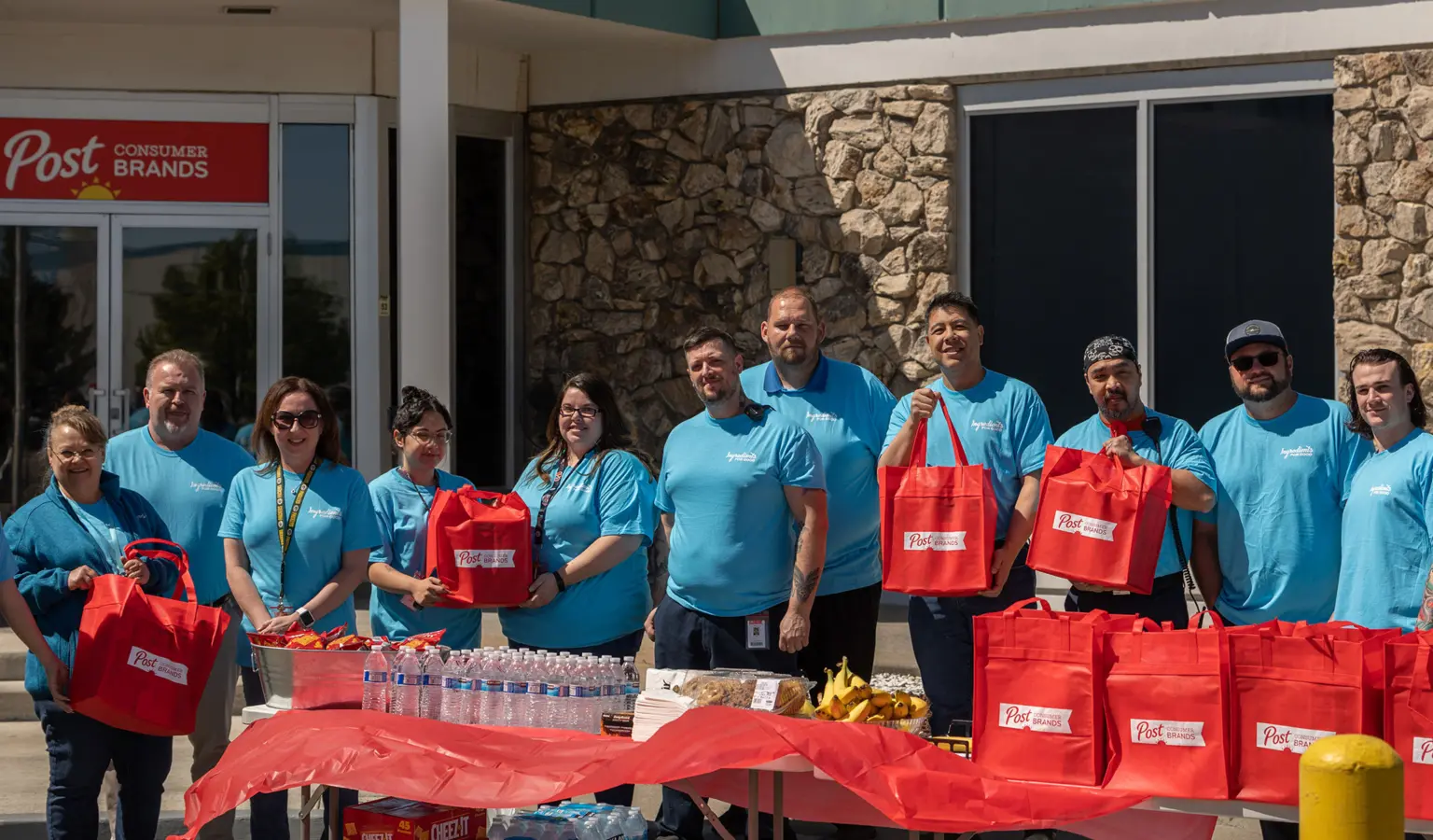 Post Consumer Brands employees volunteering at Ingredients for Good event