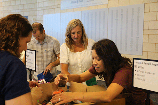 Post employees volunteering on United Way Action Day 2021