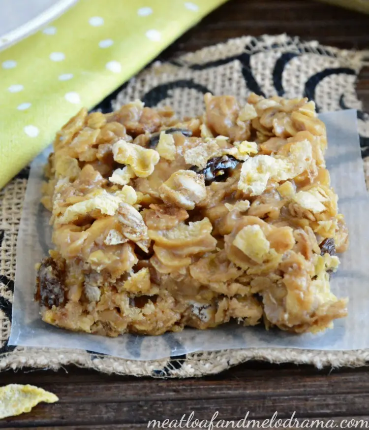 Peanut butter honey oat cereal bars recipe