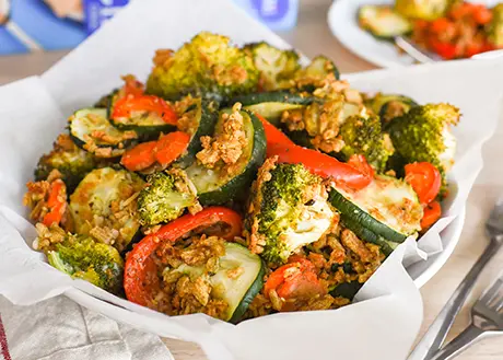 breaded herb-roasted veggies