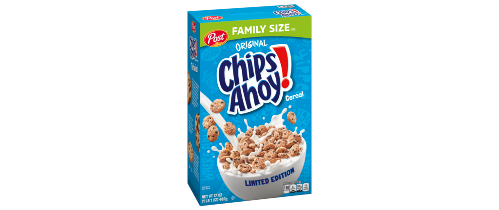 A box of CHIPS AHOY! cereal