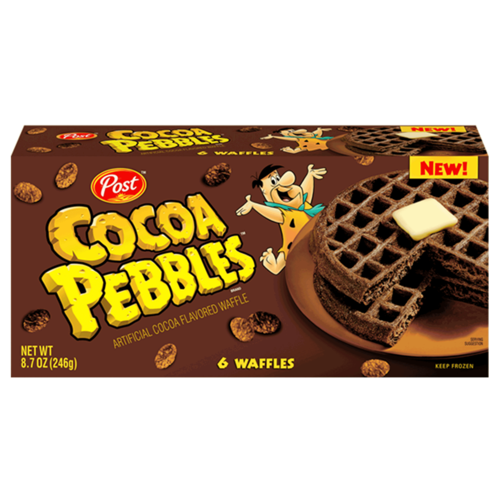 Cocoa PEBBLES Waffles box