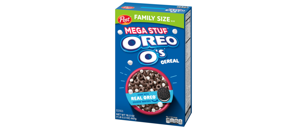 A box of MEGA STUF OREO O's cereal