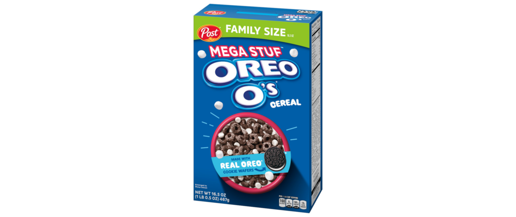 Mega Stuf Oreo O's cereal box