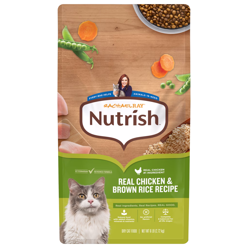 Rachel Ray Nutrish chicken and brown rice dry cat food