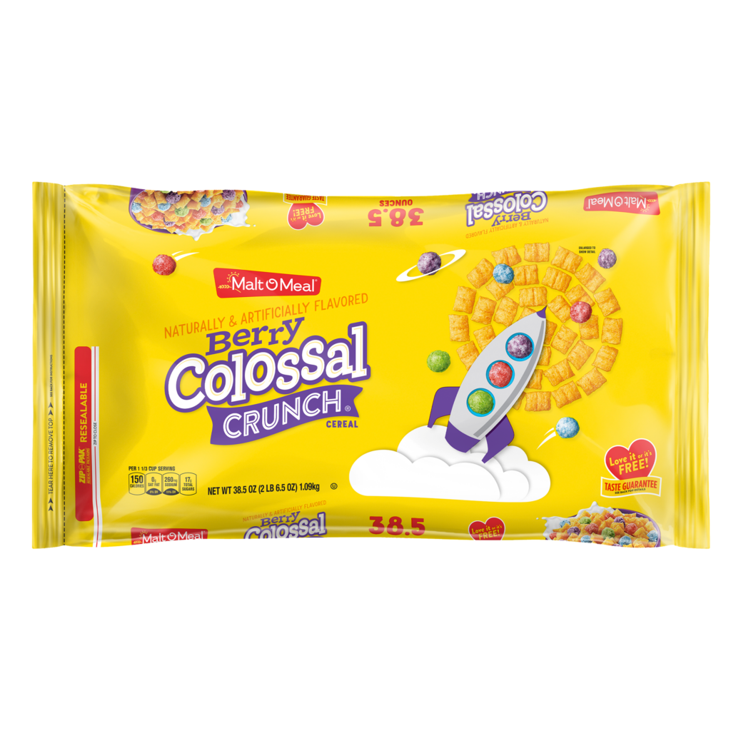 Malt-O-Meal Berry Colossal Crunch Cereal packaging