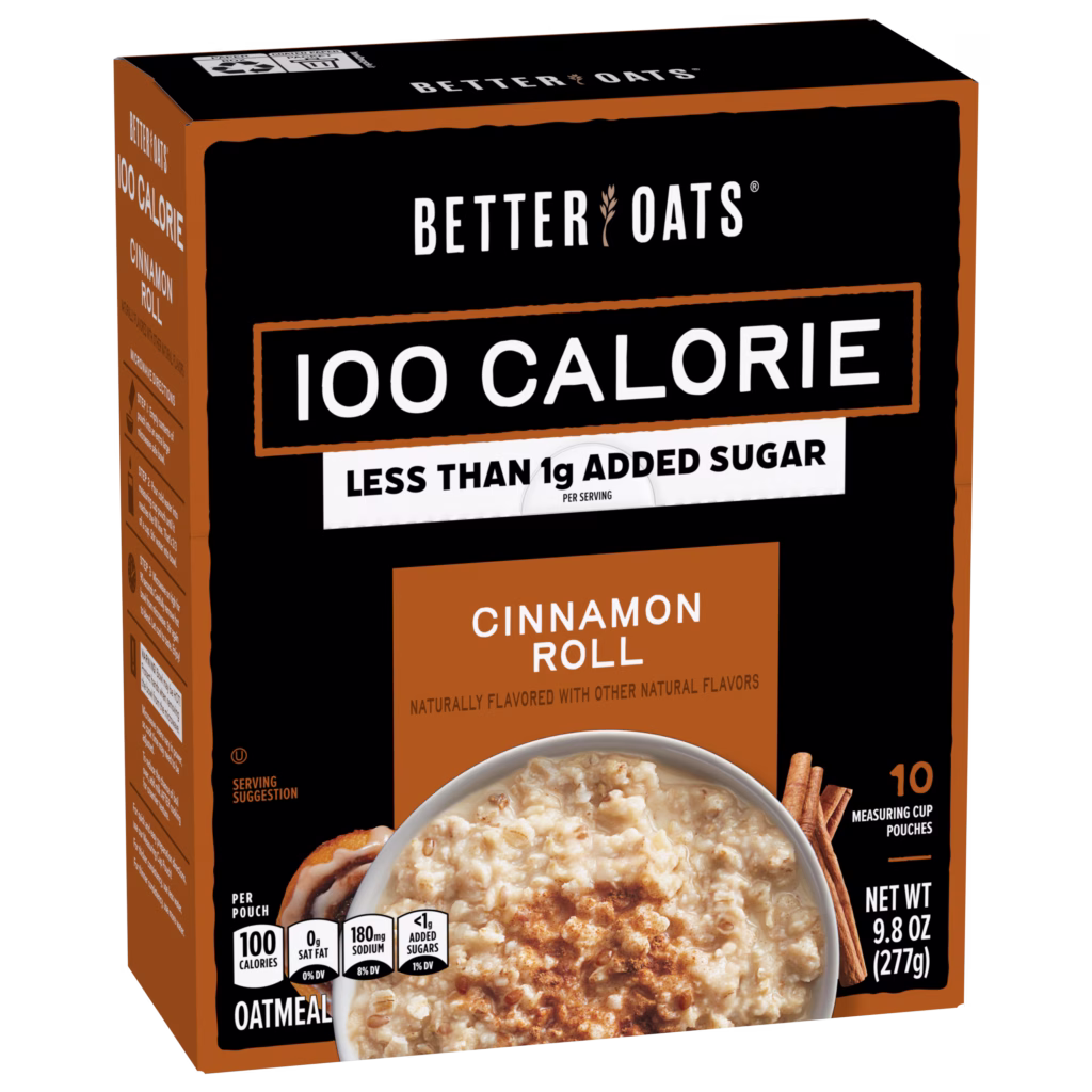 Better Oats™ 100 Calorie Cinnamon Roll box