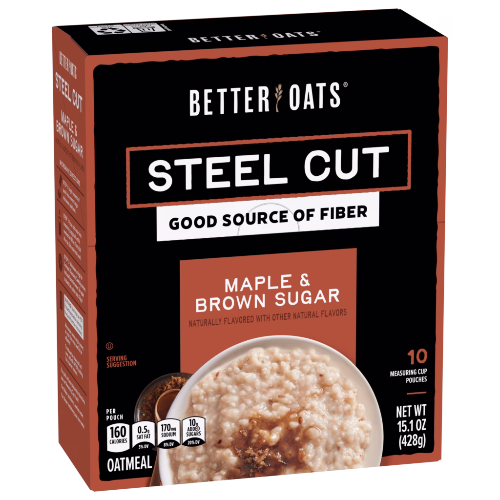 Better Oats™ Steel Cut Maple & Brown Sugar box