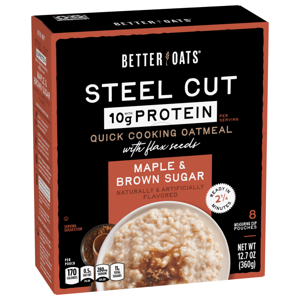 Better Oats® Steel Cut Maple & Brown Sugar with Protein box