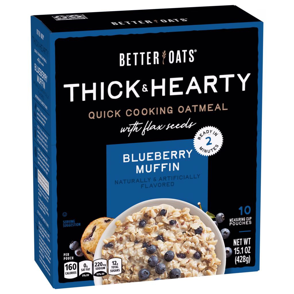 Better Oats™ Thick & Hearty Blueberry Muffin box