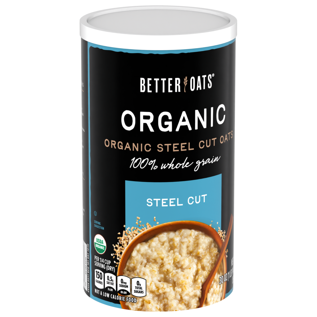 Better Oats® Organic Steel Cut Oats container