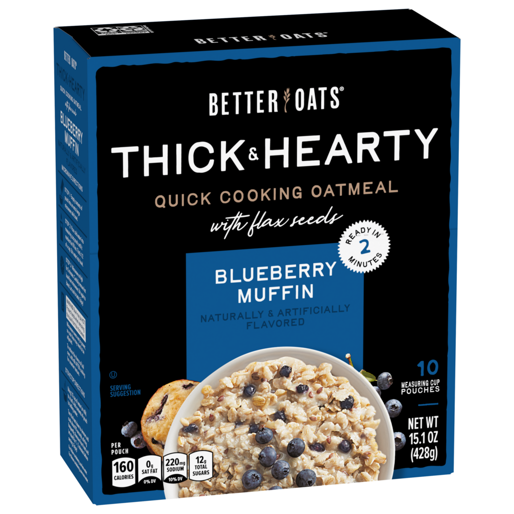 Better Oats® Thick & Hearty Blueberry Muffin box