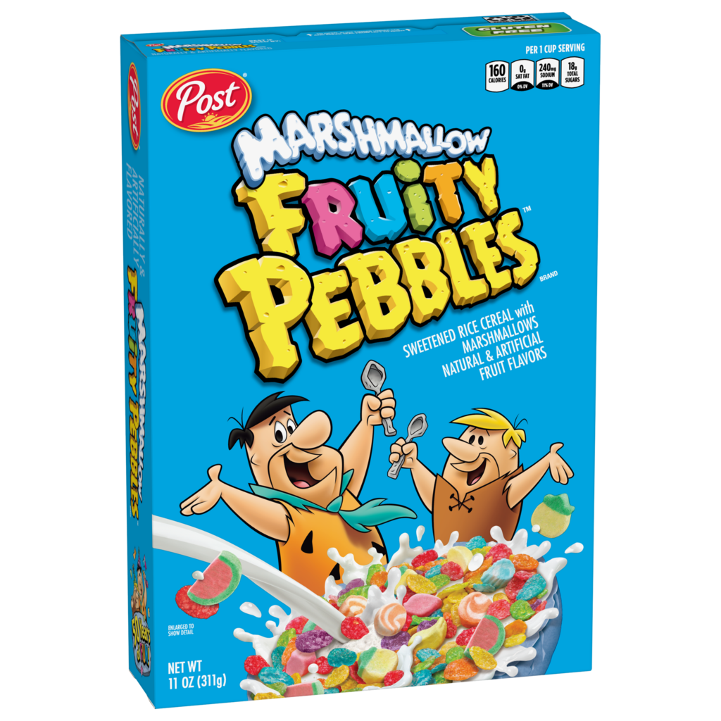 Marshmallow Fruity PEBBLES™ cereal packaging
