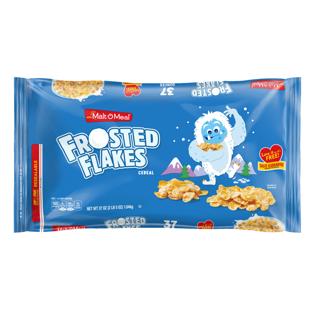 Malt-O-Meal® Frosted Flakes cereal packaging