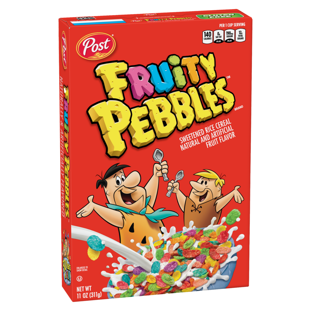 Fruity PEBBLES™ cereal packaging