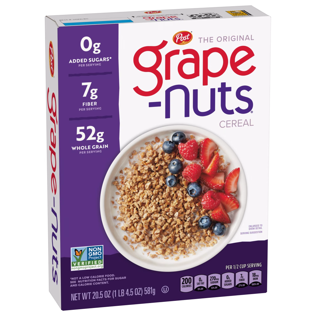 grape nuts cereal box
