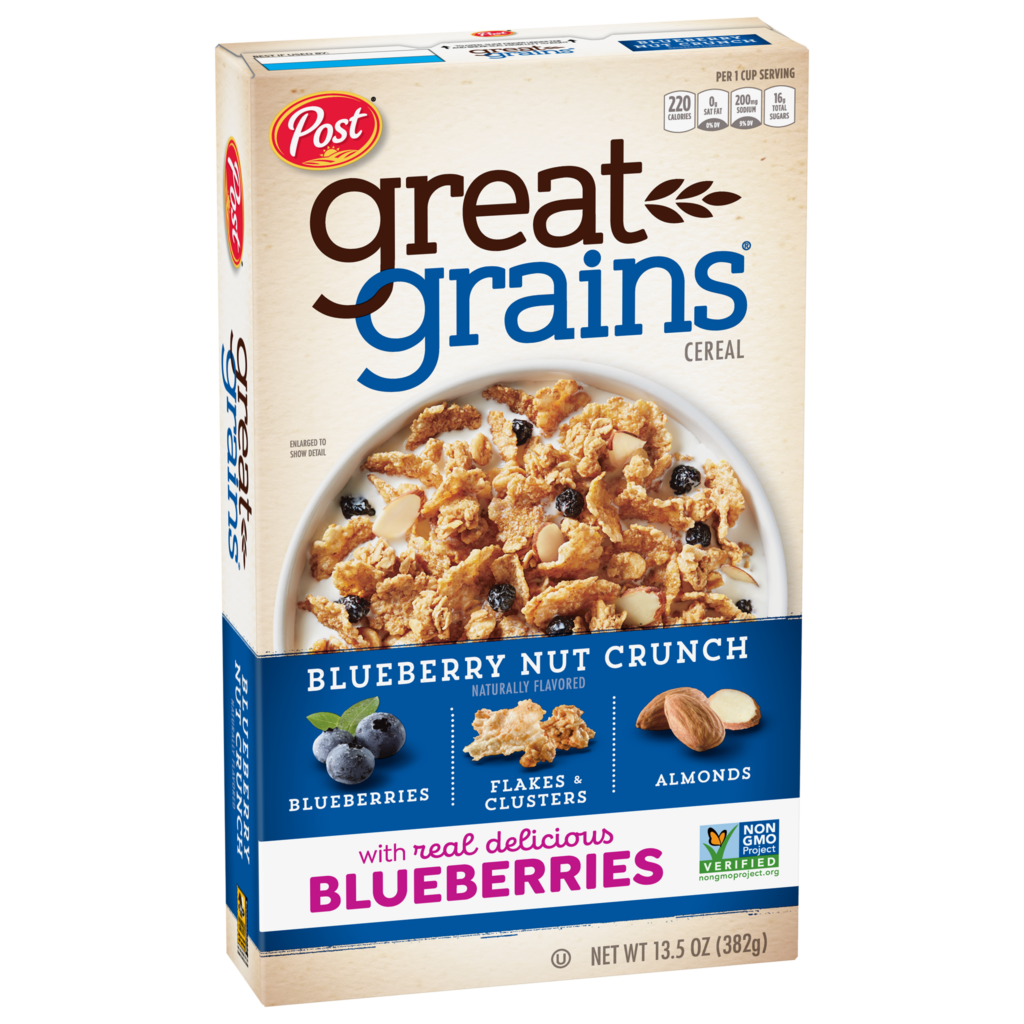 Great Grains® Blueberry Nut Crunch cereal box