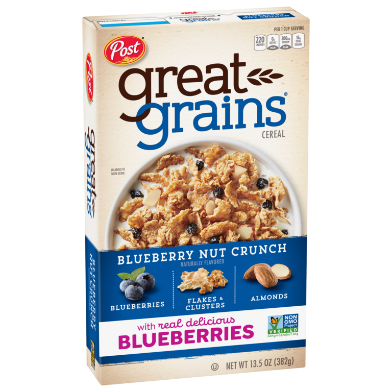 Great Grains™ Blueberry Nut Crunch cereal box