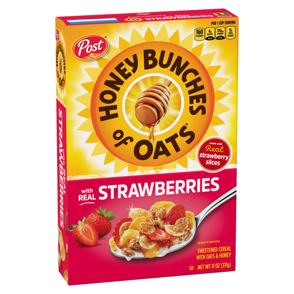 Honey Bunches of Oats® with Real Strawberries cereal box