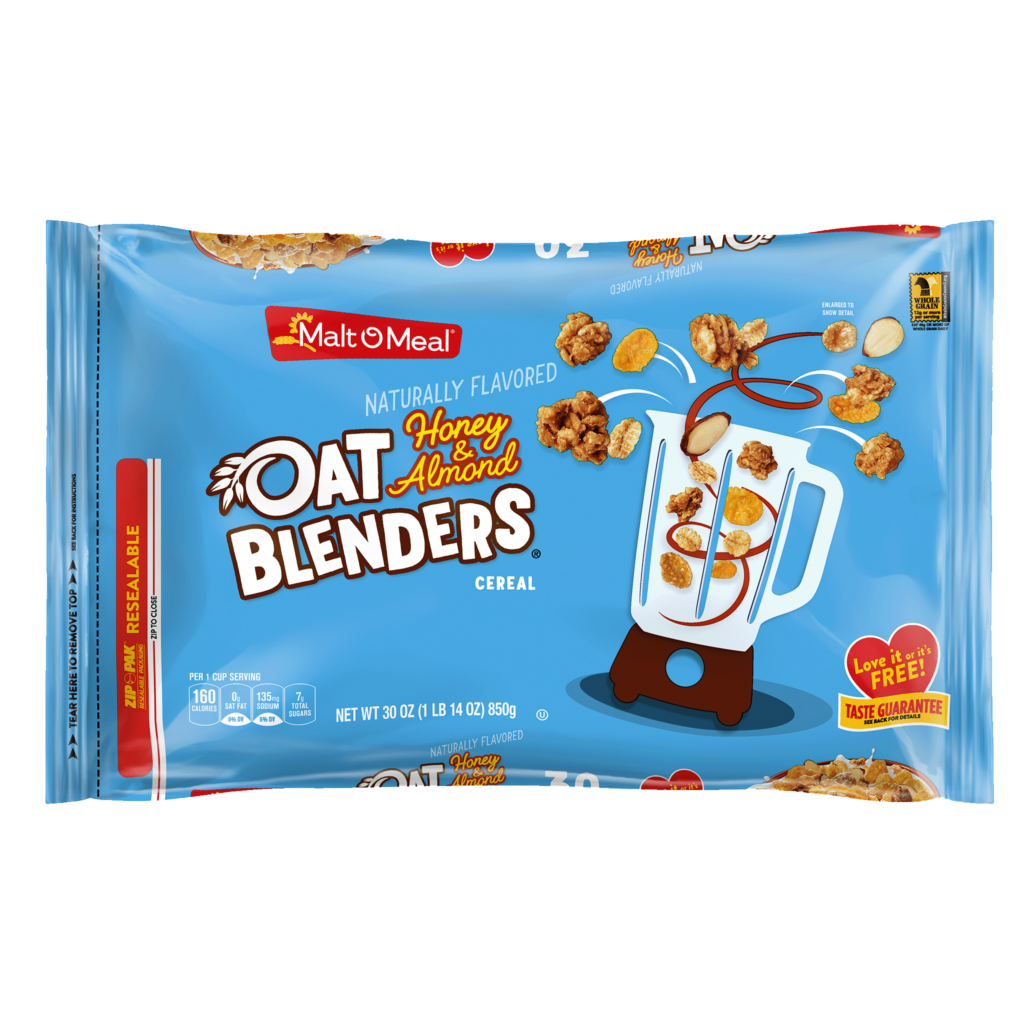 Malt-O-Meal® Oat Blenders with Almonds cereal packaging