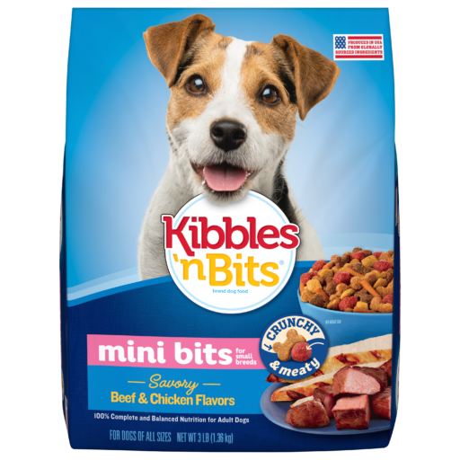 Kibblesn Bits Mini Bits Small Breed Beef And Chicken Dry Dog Food