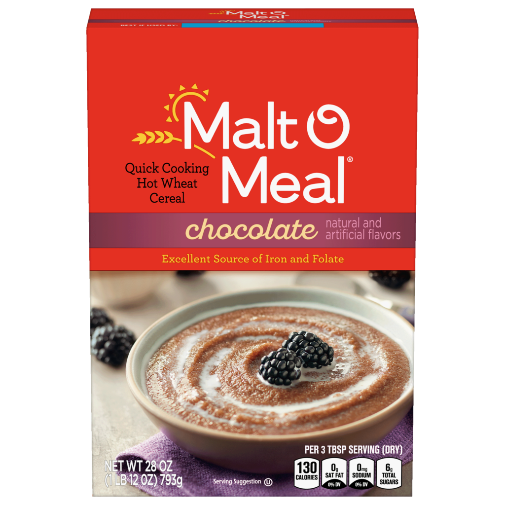 Malt-O-Meal® Chocolate Hot Wheat cereal box