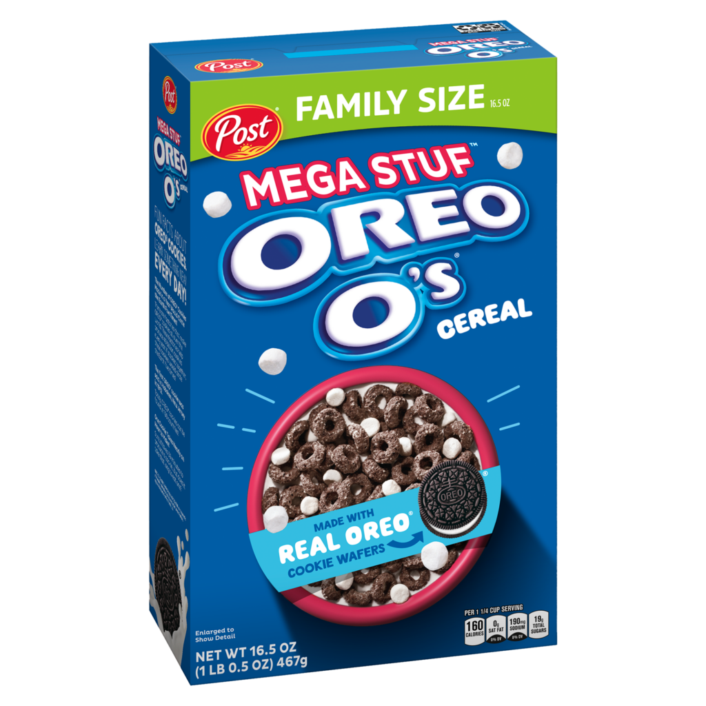 Mega Stuf Oreo O's cereal box