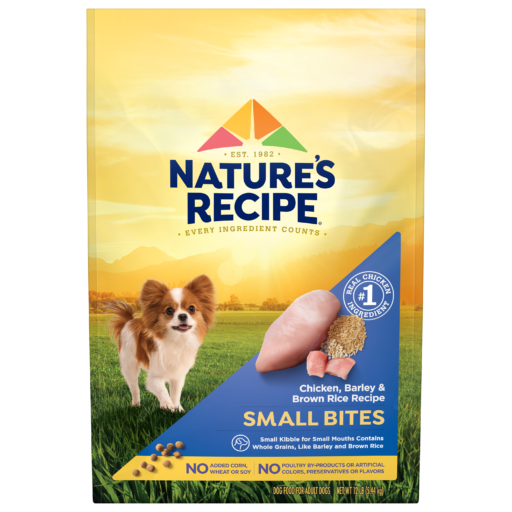 Natures Recipe Chicken Barley Brown Rice Small Bites Whole Grain Dry Dog Food