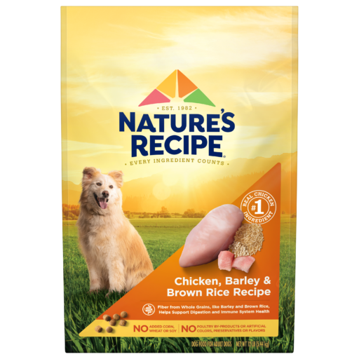 Natures Recipe Chicken Barley Brown Rice Whole Grain Dry Dog Food