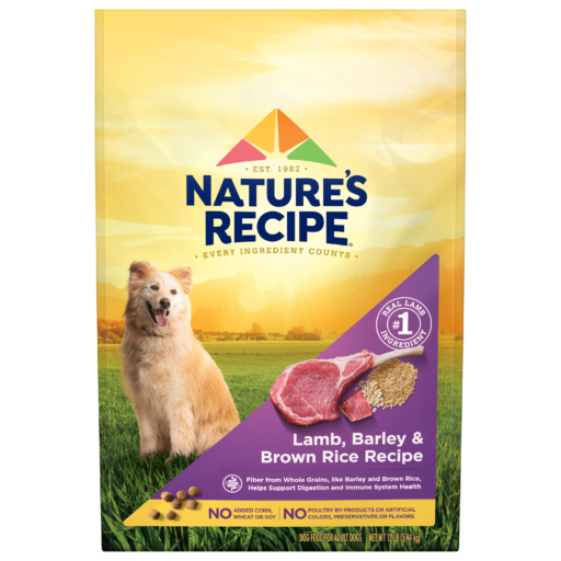 Natures Recipe Lamb Barley Brown Rice Whole Grain Dry Dog Food