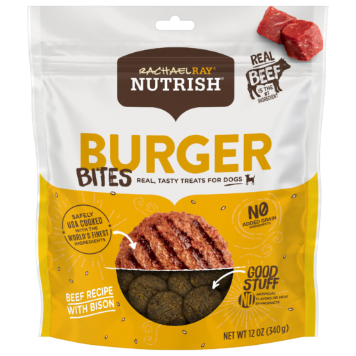 Nutrish Burger Bites Beef Bison Dog Treats
