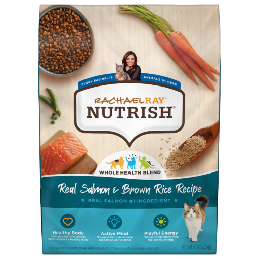 Nutrish Indoor Real Salmon Brown Rice Dry Cat Food