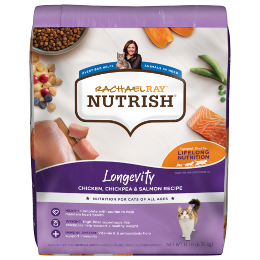 Nutrish Longevity Chicken Chickpea Salmon Dry Cat Food