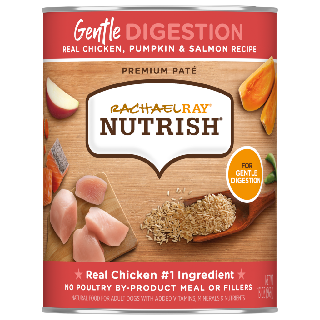 Nutrish Premium Pate Gentle Digestion Chick Pumpkin Salmon Wet Dog Food Can