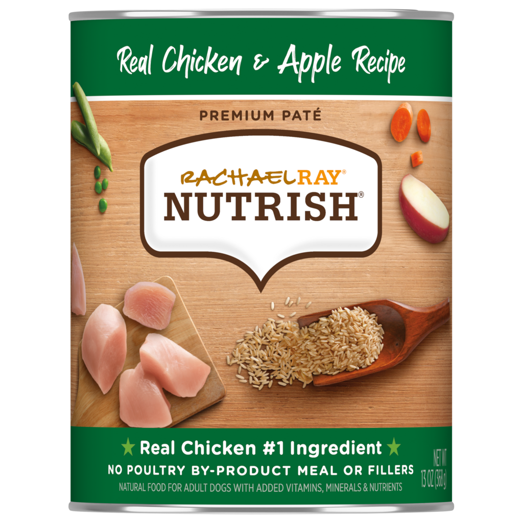 Nutrish Premium Pate Real Chicken Apple Wet Dog Food Can