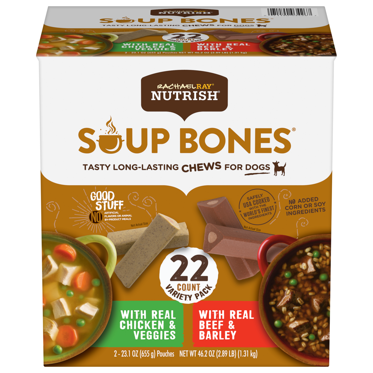 Nutrish® Soup Bones Long Lasting Dog Chews Variety Pack Post Consumer